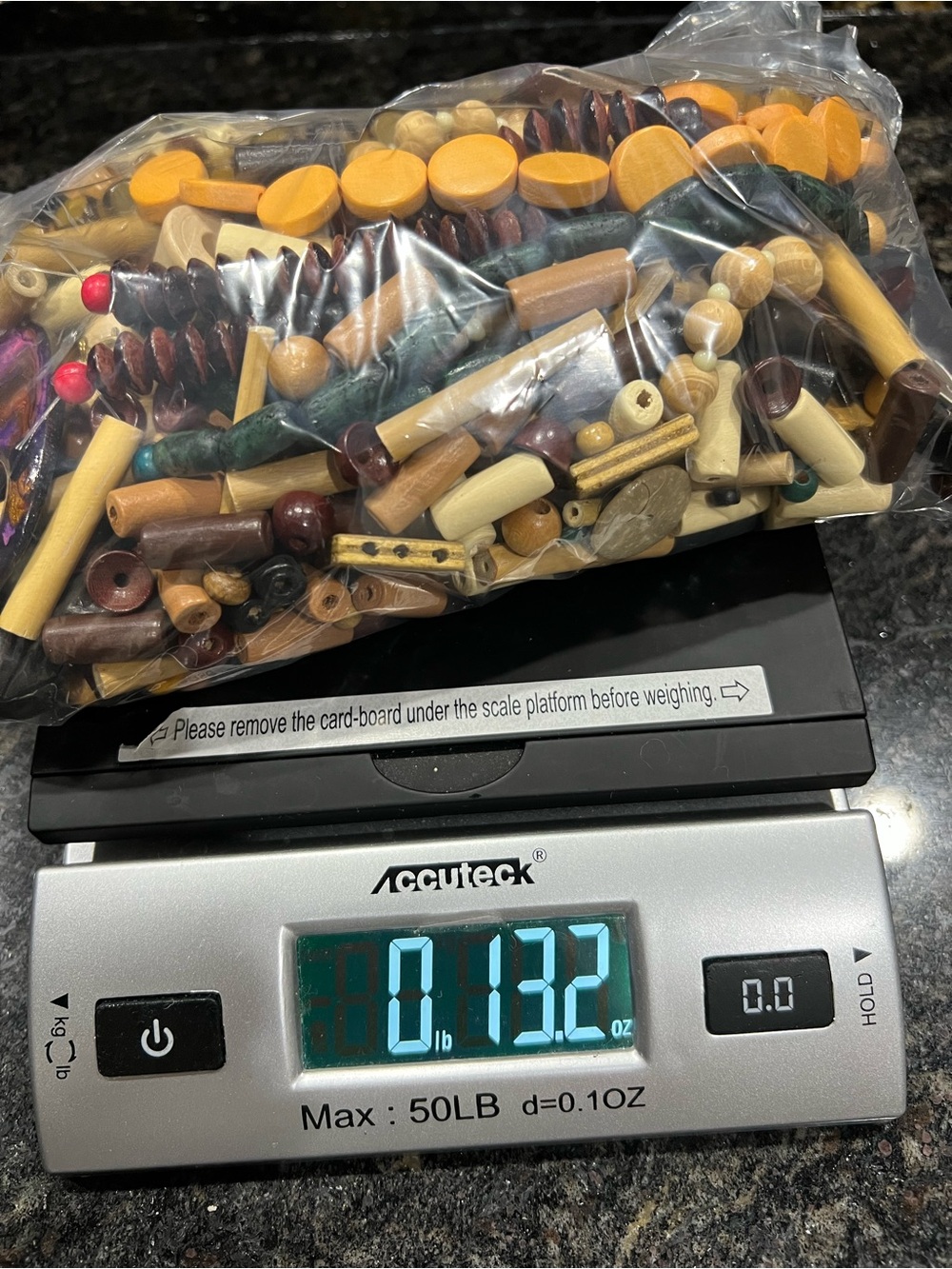 Bead Lot — Wood, Shell, and Nuts —Rescued and New, Natural and Dyed - Picture 7 of 7